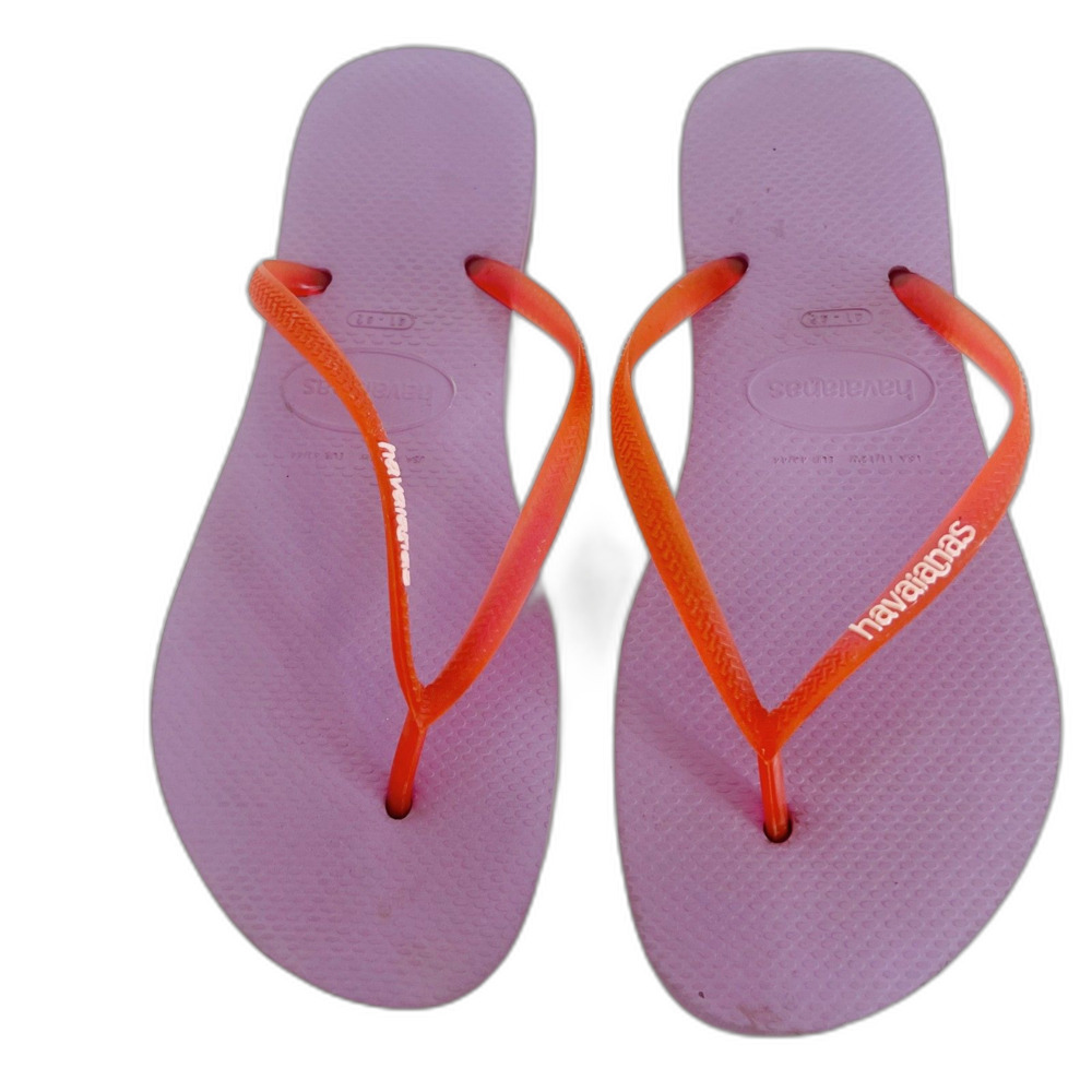 Havaianas Light Purple and Pink Flip Flops Thongs Sandals Women's Size 11-12 US - Picture 1 of 5